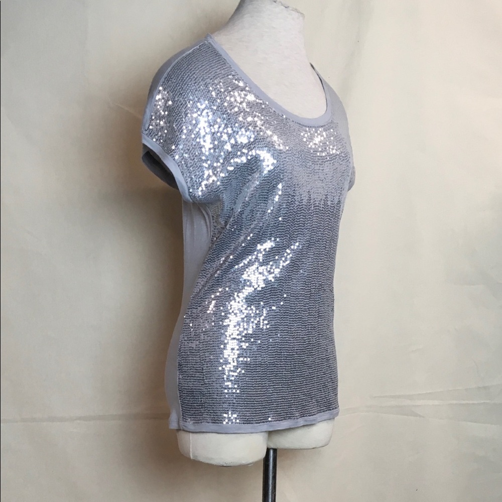 Blouse with silver sequin